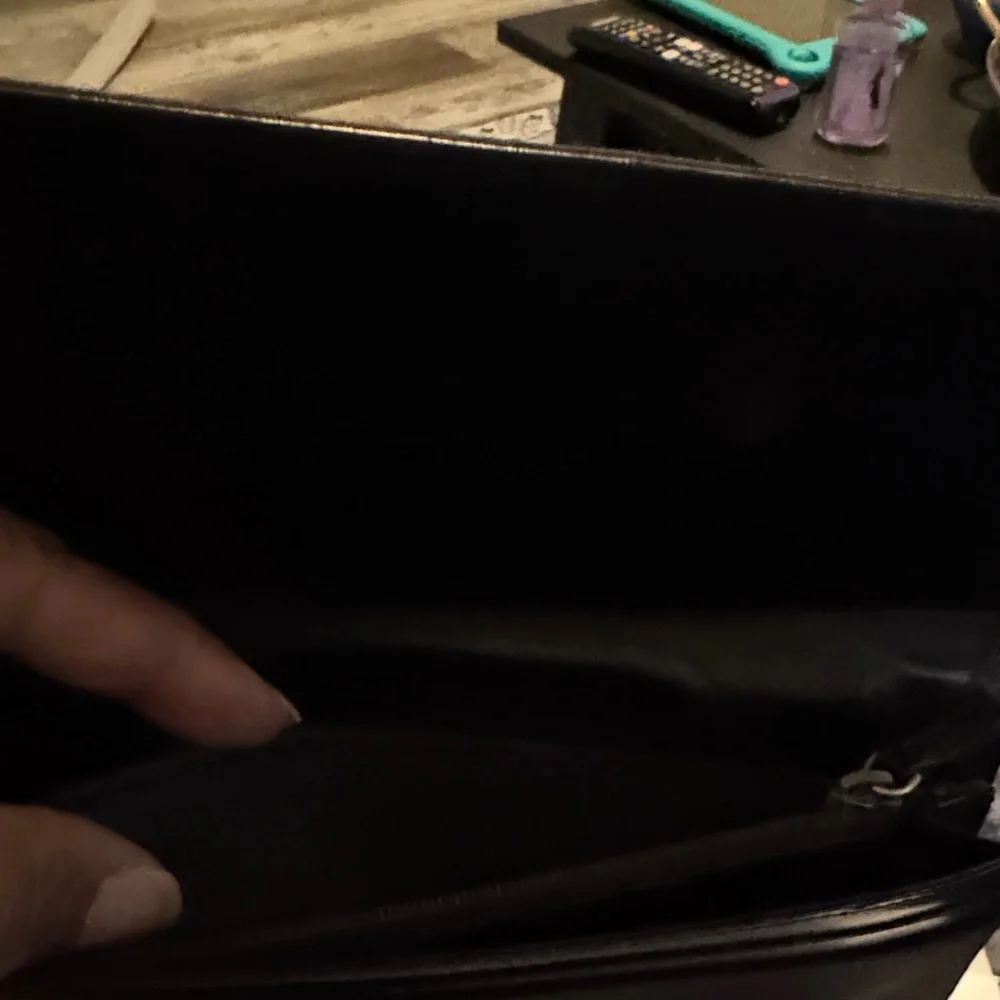 Prada Black Men's Long Trifold Wallet with Metal Logo Plaque